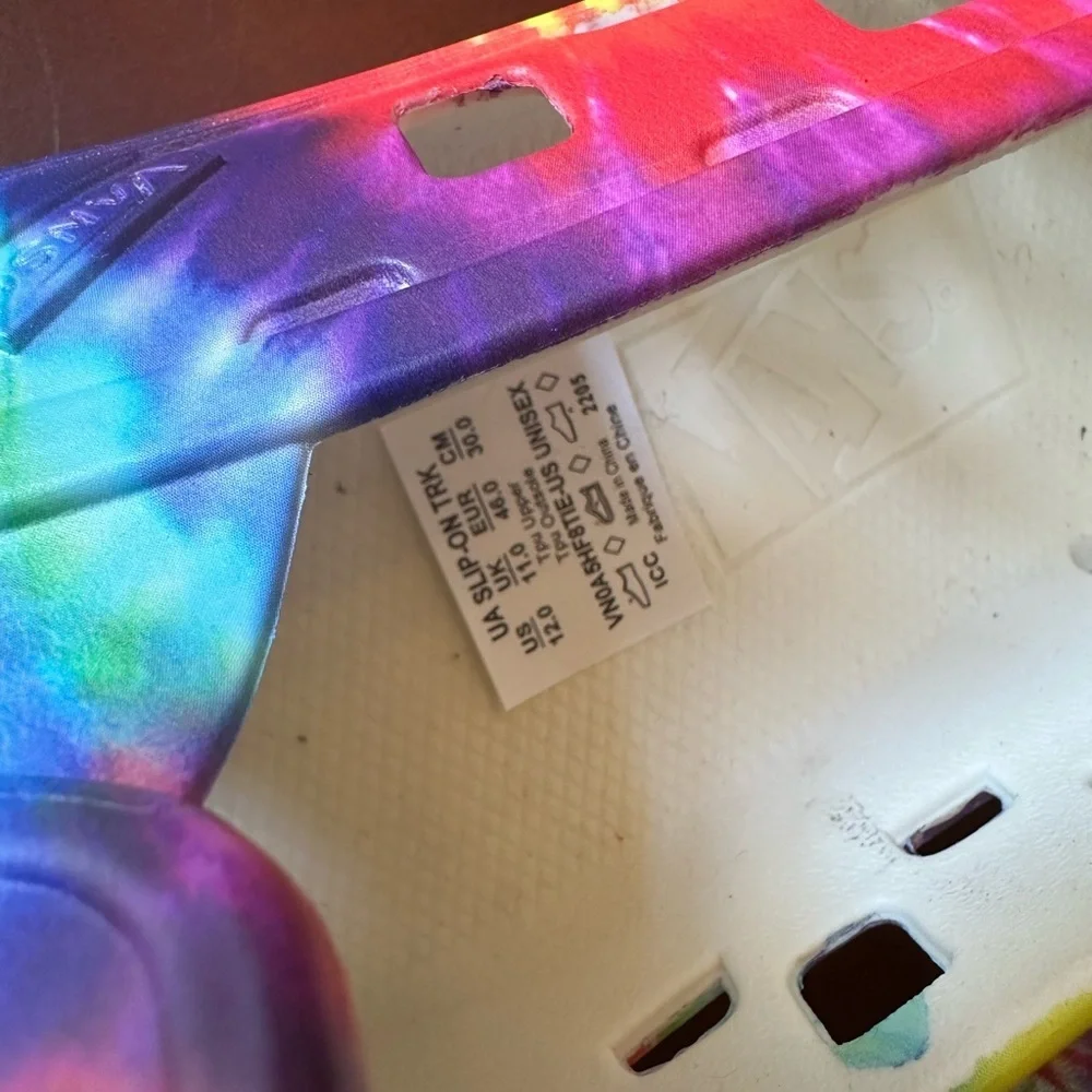 #48❤️/63 VANS TRK TIE DYE SLIP ON SNEAKERS - Picture 8 of 10